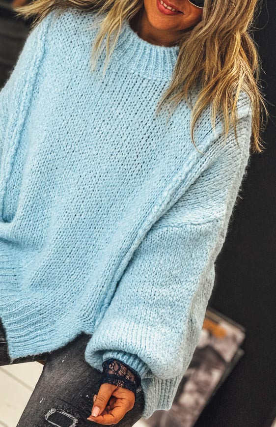 Pull MATHIEU bleu ciel