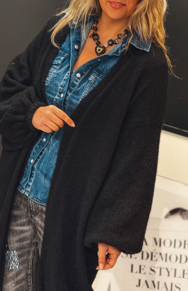 Black EDWARD long cardigan