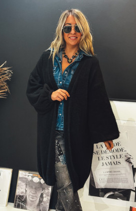 Black EDWARD long cardigan