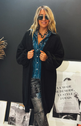 Black EDWARD long cardigan