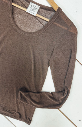 T-shirt LILIO manches longues chocolat