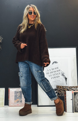 Pull GUILLAUME chocolat