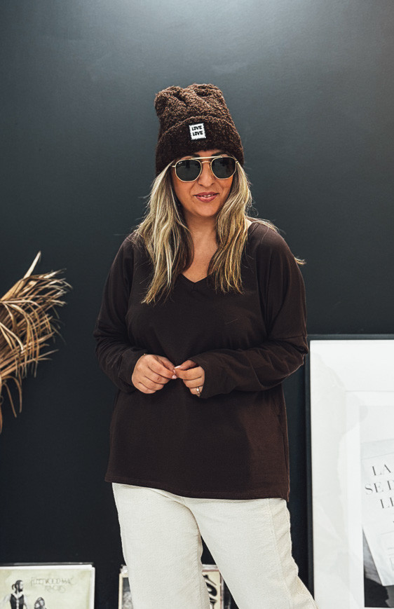 Chocolate CESAR long-sleeved t-shirt