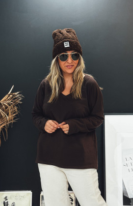 Chocolate CESAR long-sleeved t-shirt