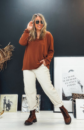 Caramel CESAR long-sleeved...