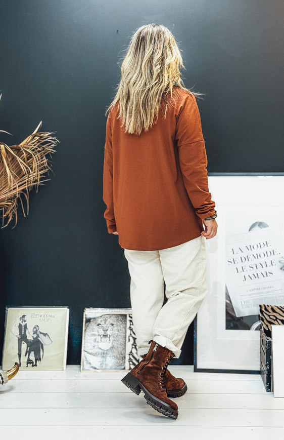 Caramel CESAR long-sleeved t-shirt