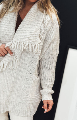 Light beige DAVIS short cardigan