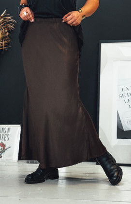 Jupe ADELINE longue chocolat