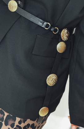 Gold/Black TEODORA belt