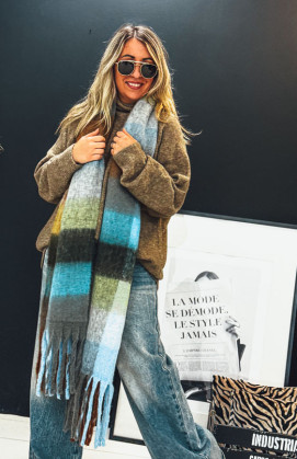 Echarpe FRANNY bleutée