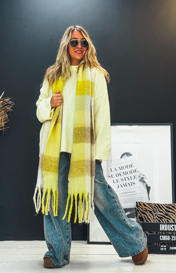 Light yellow FRANNY scarf