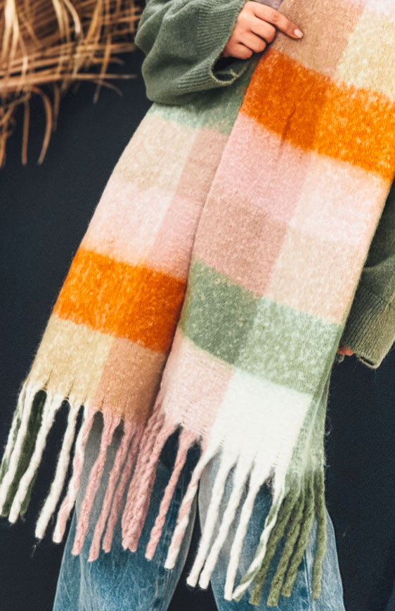 Light pink FRANNY scarf