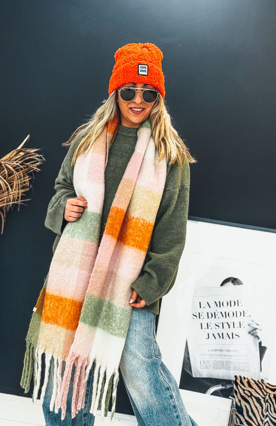 Light pink FRANNY scarf