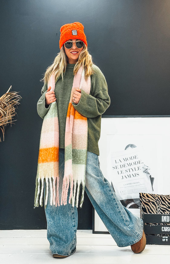 Light pink FRANNY scarf