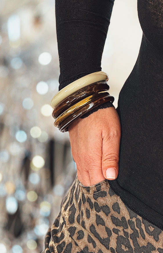 Bracelet jonc KALLIAS chocolat