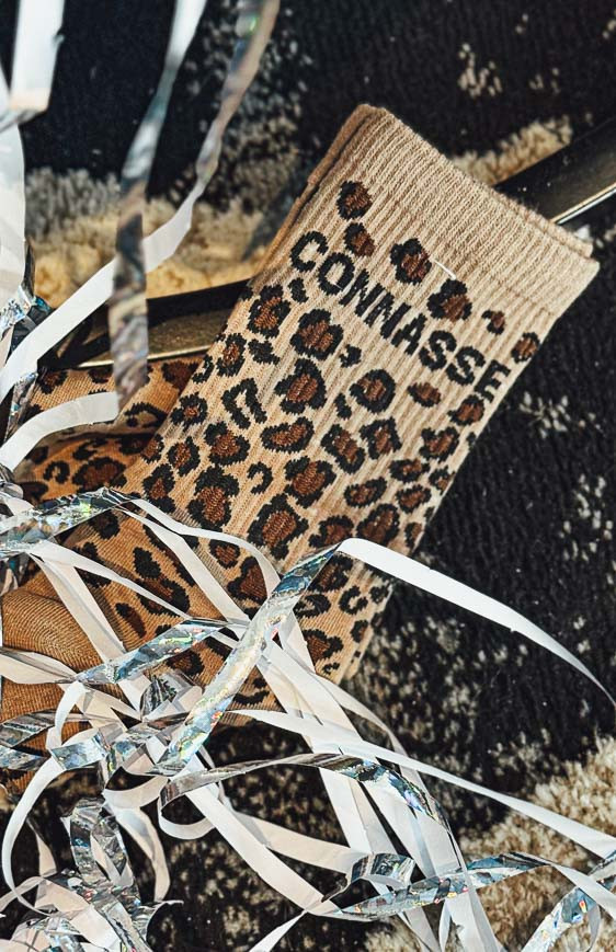 LADY CONNASSE leopard/camel socks