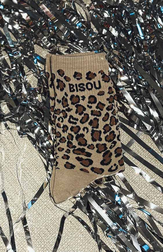 Chaussettes LADY BISOU leo/beige