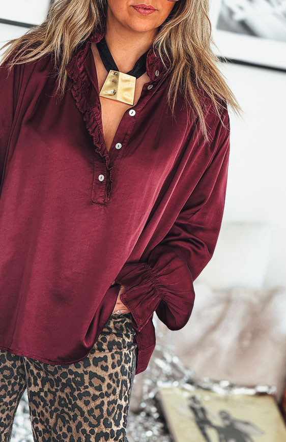 Blouse AUGUSTA aubergine