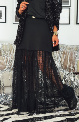 Black NETTY long skirt