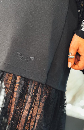 Black NETTY long skirt