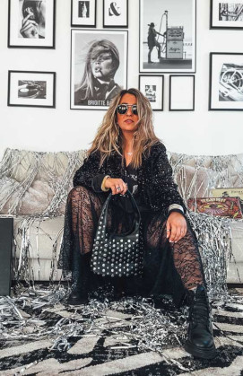 Black NETTY long skirt