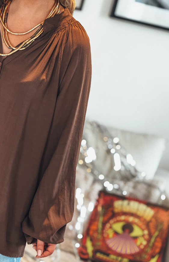 Chocolate SAMANTHA blouse