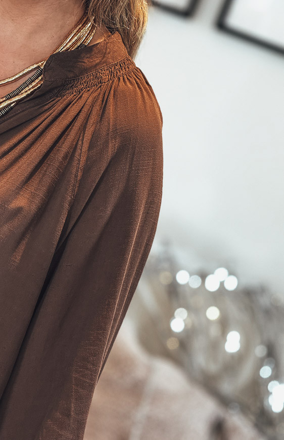Chocolate SAMANTHA blouse