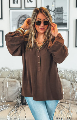 Chocolate SAMANTHA blouse