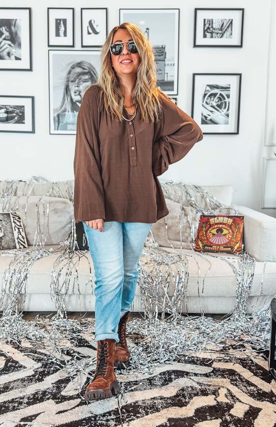 Chocolate SAMANTHA blouse