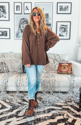 Chocolate SAMANTHA blouse