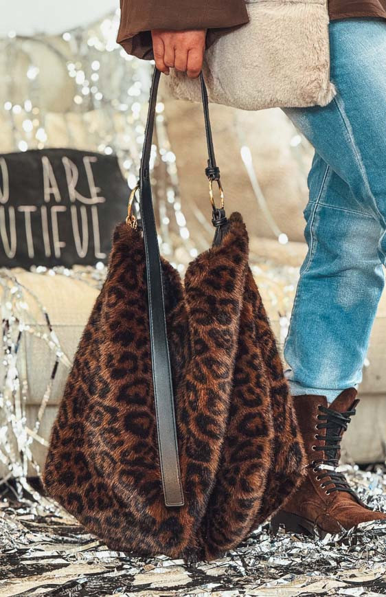 Sac SEATTLE léopard/chocolat