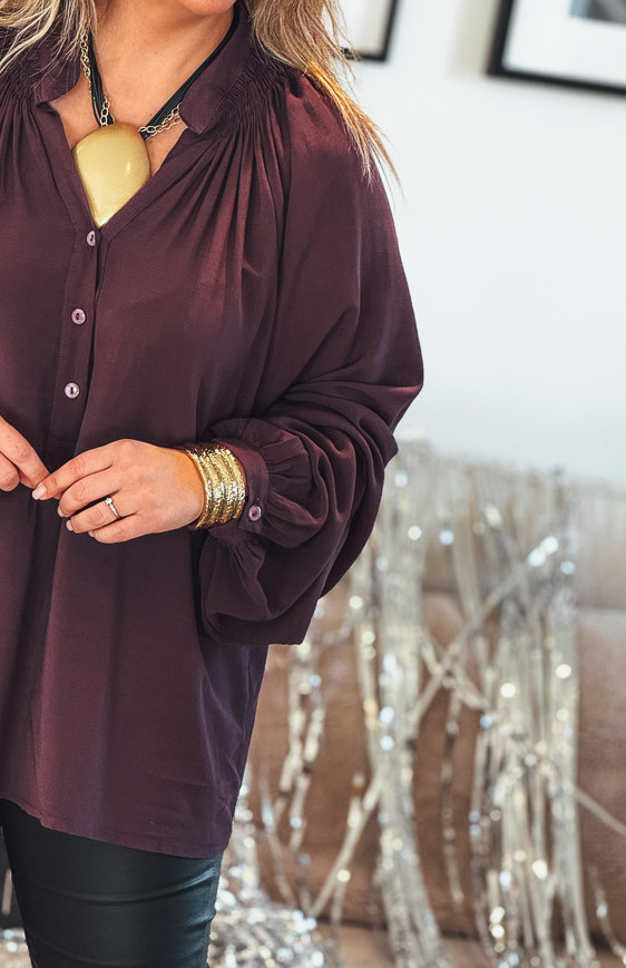 Aubergine SAMANTHA blouse