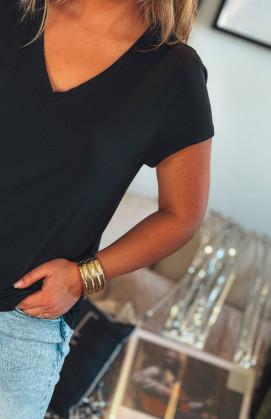 T-shirt MANAE manches courtes noir