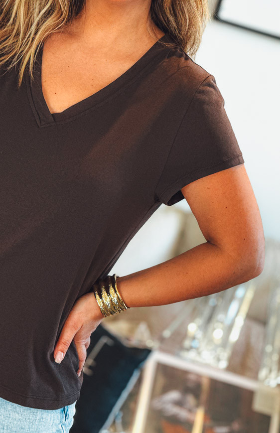 Chocolate MANAE short sleeves t-shirt