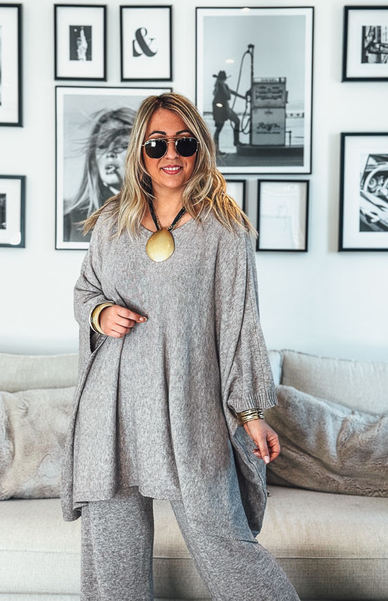 Taupe ROSS 7/8 sleeves sweater