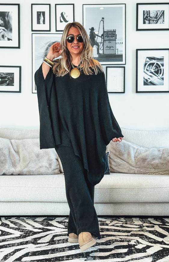 Black ROSS 7/8 sleeves sweater