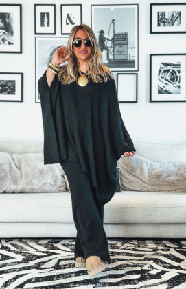 Black ROSS 7/8 sleeves sweater