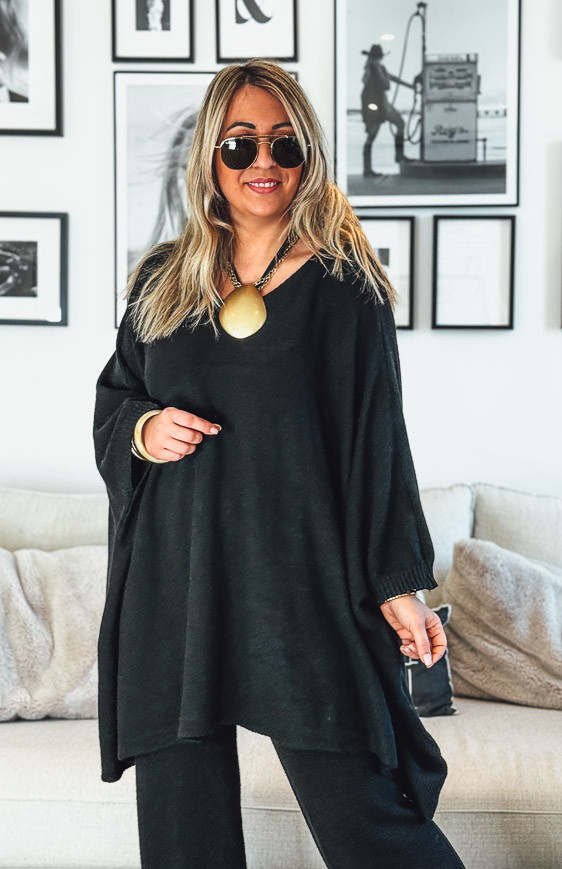 Black ROSS 7/8 sleeves sweater