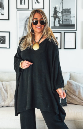 Black ROSS 7/8 sleeves sweater