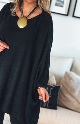 Black ROSS 7/8 sleeves sweater