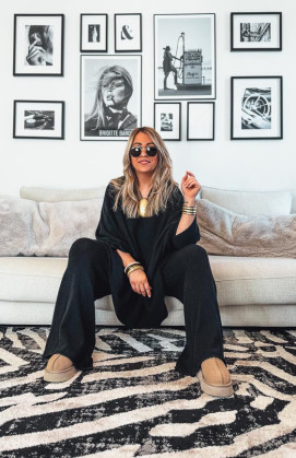 Black ROSS 7/8 sleeves sweater