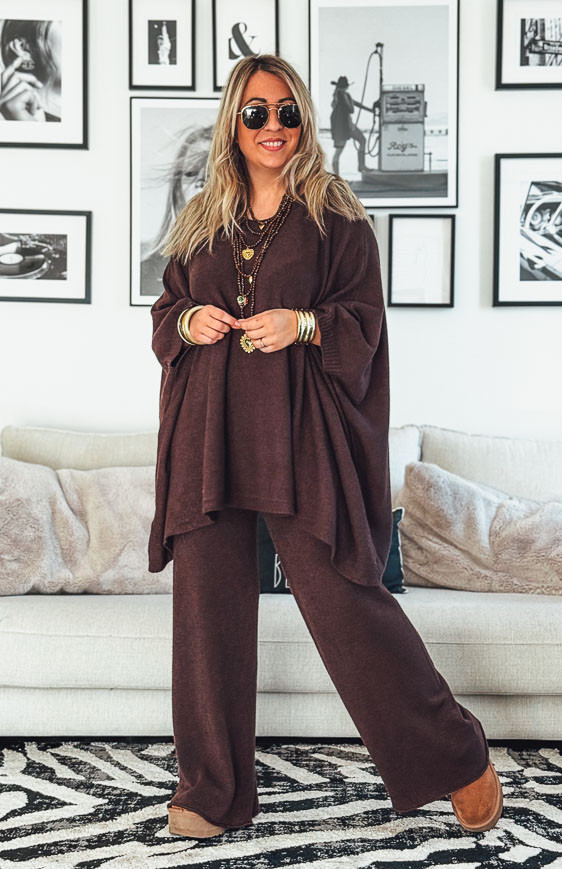 Chocolate ROSS 7/8 sleeves sweater