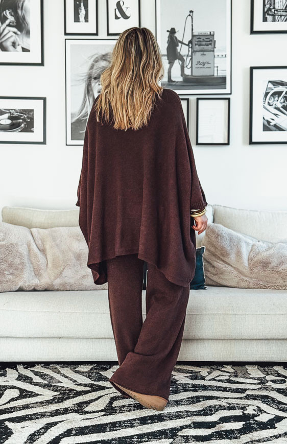 Pull ROSS manches 7/8 chocolat