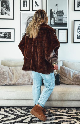 Veste DONATELA manches courtes chocolat