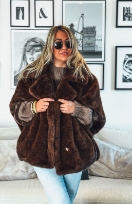 Veste DONATELA manches courtes chocolat