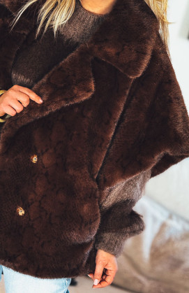 Veste DONATELA manches courtes chocolat