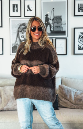 Chocolate MAXIMILIEN sweater