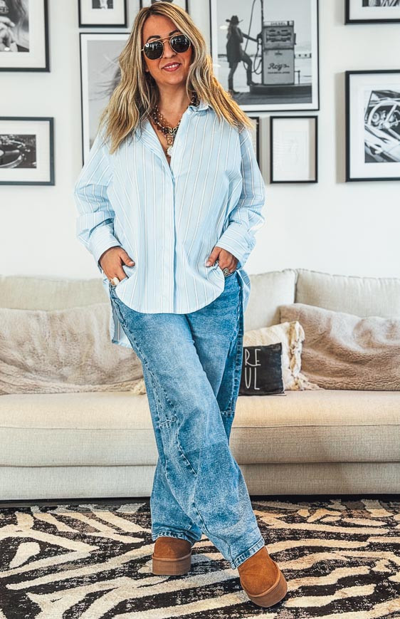 Chemise CLARA bleu clair