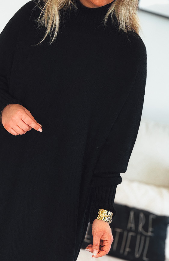 Robe pull LESLIE courte noire