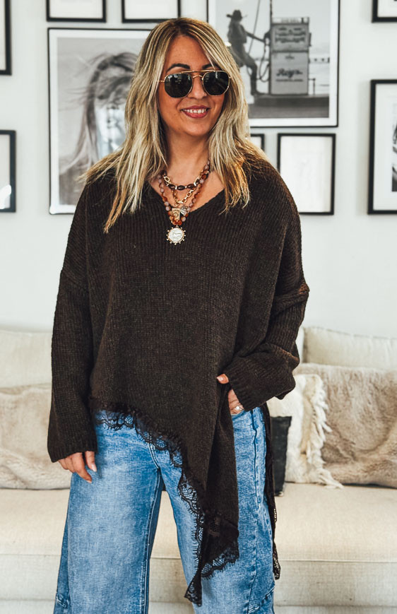 Chocolate ZELIO sweater